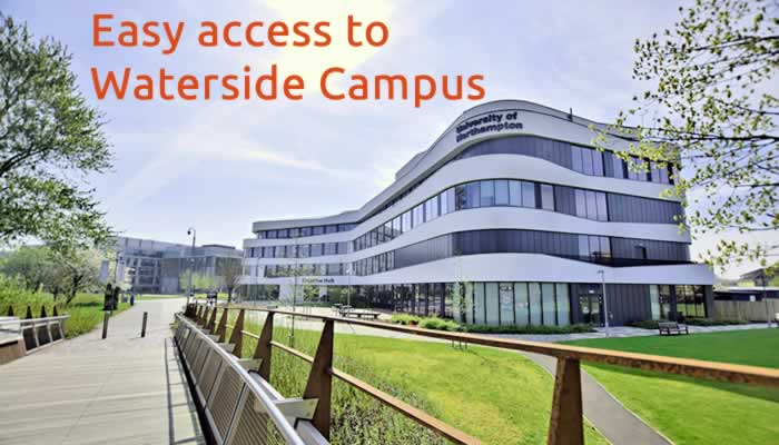 Student houses close to waterside campus